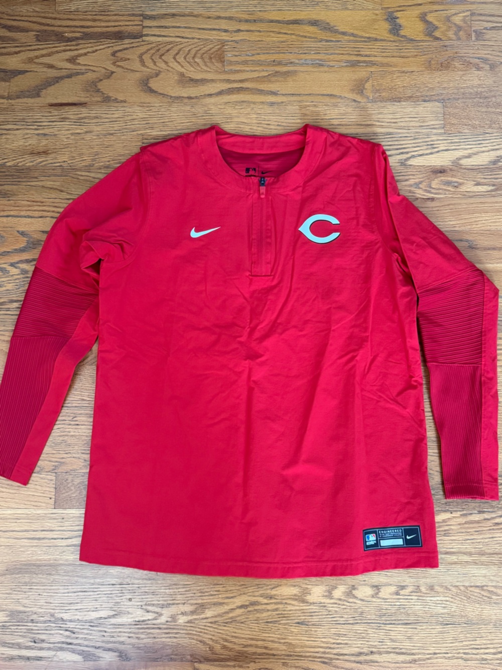 Nike Red Quarter-Zip Lightweight Performance Shirt Jacket (Cincinnati Reds)